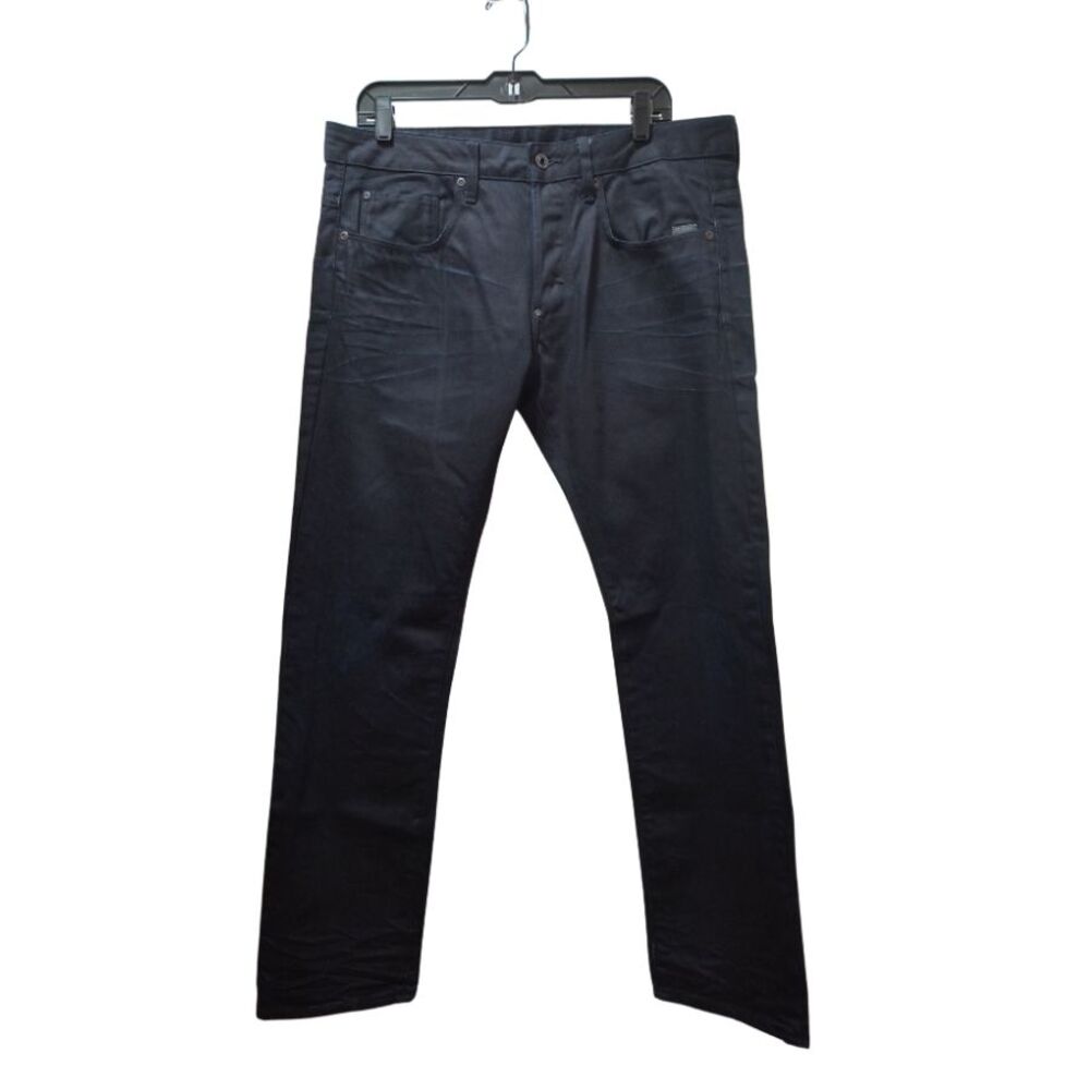 G-Star Raw Attacc Jeans Men’s 36X32 Blue Slim Straight Button Fly